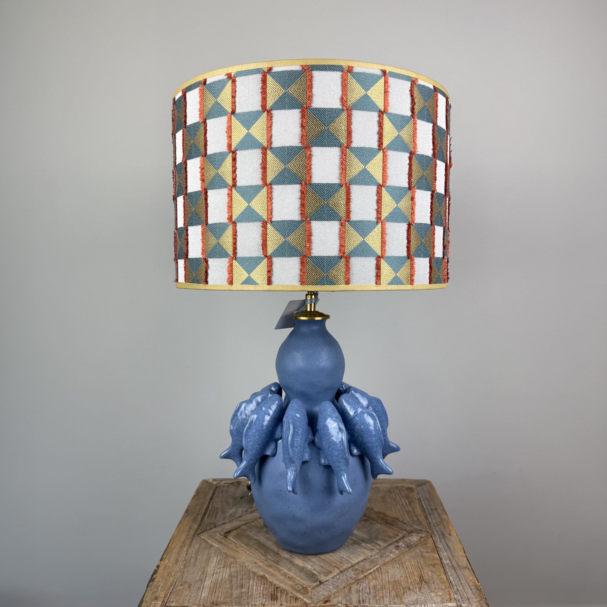 Lampenkap ‘Charleston’ Teal/Orange James Hare - Afbeelding 2