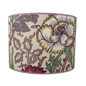 Lampenkap ‘Pink & Rose’ in Manilla/Wine William Morris & Co