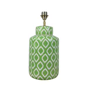 Groen witte lamp gemberpot