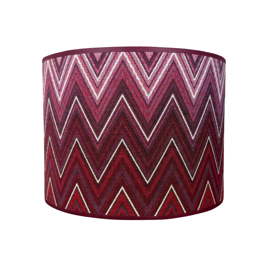 Lampenkap zigzag patroon missoni rood