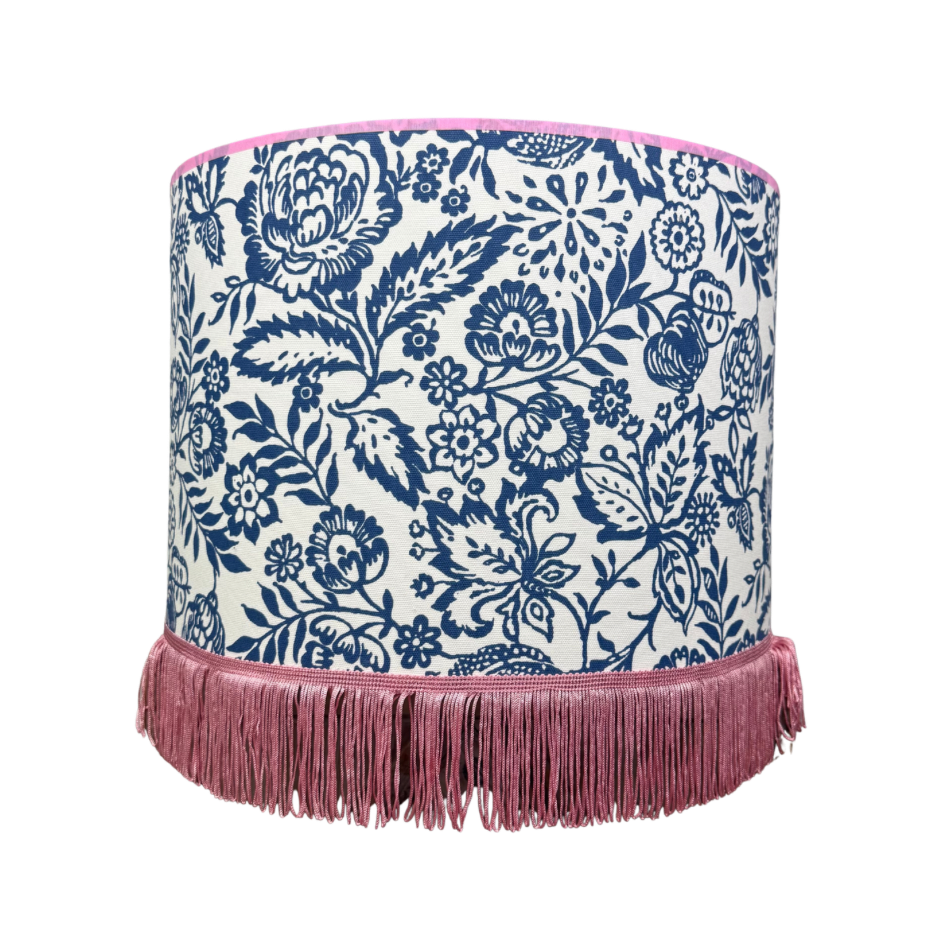 Lampenkap ‘Polly’ roze franjes
