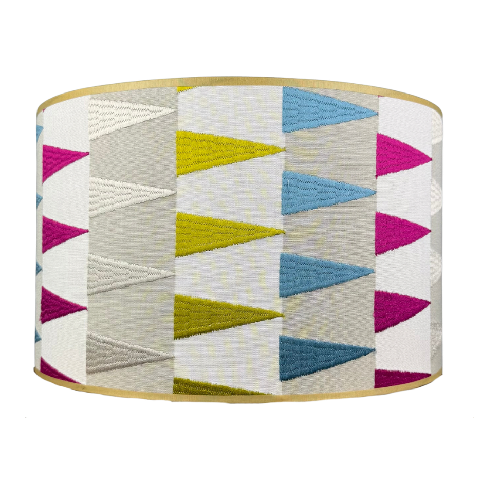 Lampenkap met hardroze gouden vlaggen Harlequin Azul