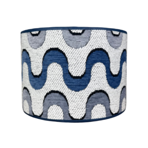 Lampenkap in blauw wave stof