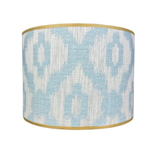 Lampenkap ikat lichtblauw wit