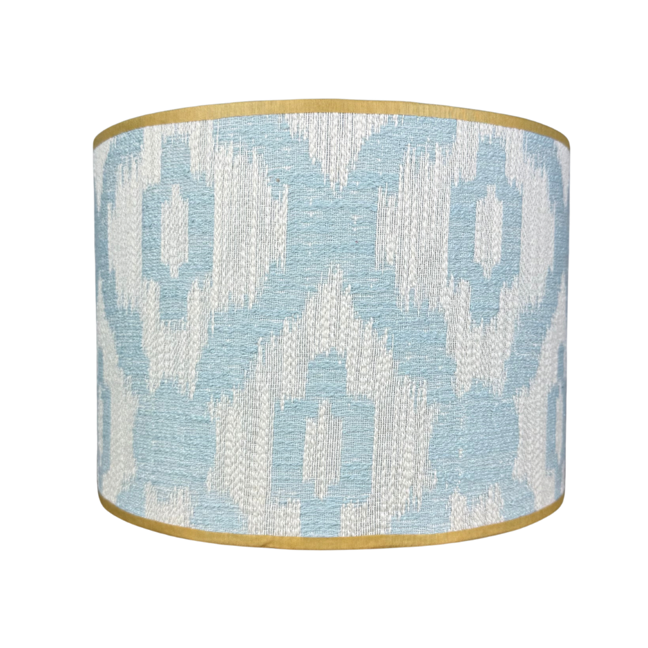 Lampenkap ikat lichtblauw wit