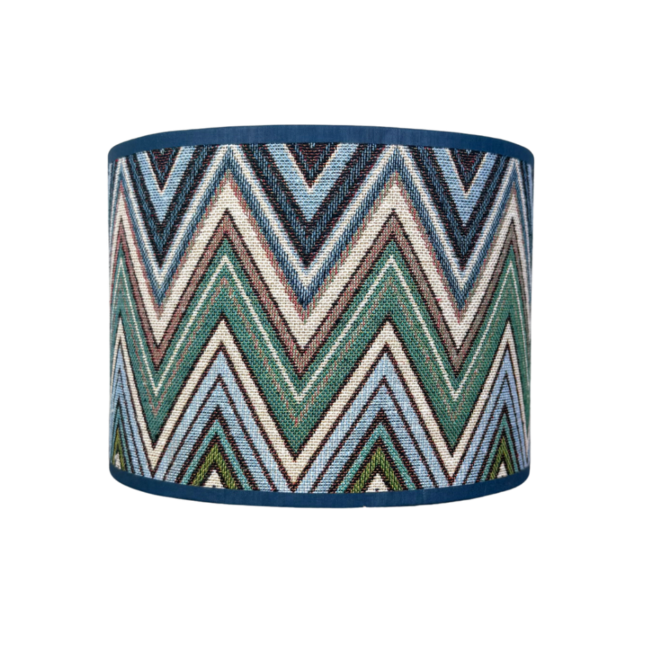 Lampenkap zigzag blauw groen Missoni