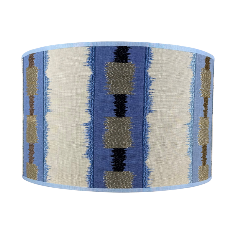 lampenkap blauw wit gestreept