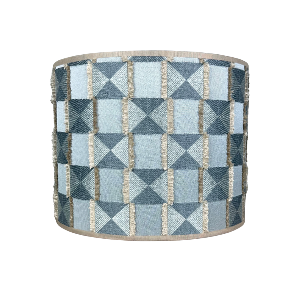 Lampenkap beige grijs blauw James Hare