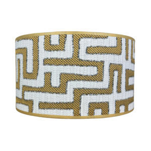 Lampenkap goud wit abstract