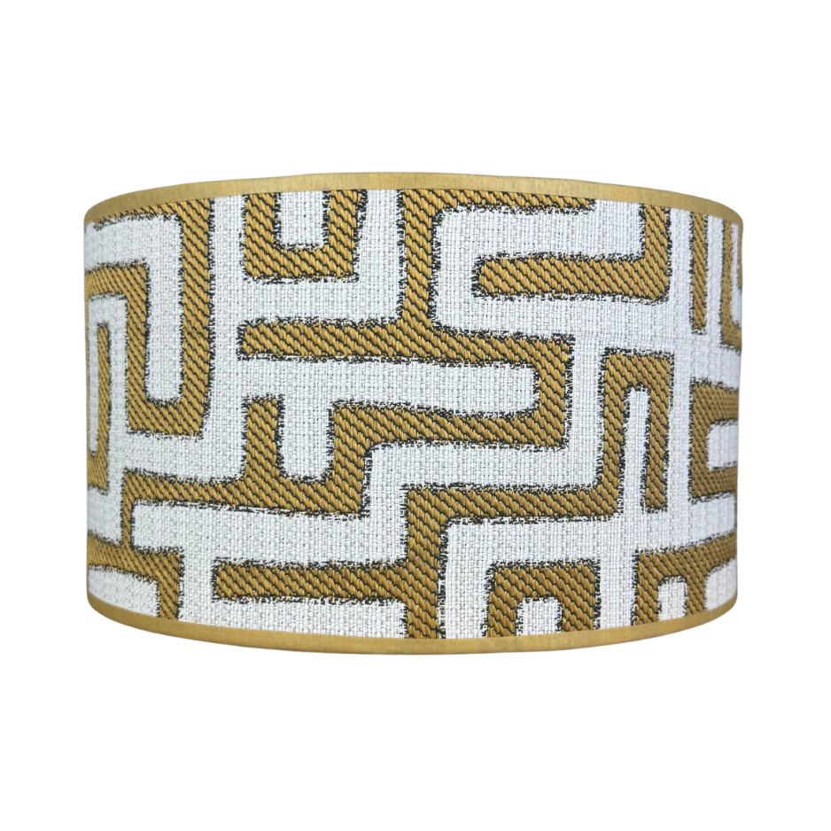 Lampenkap goud wit abstract