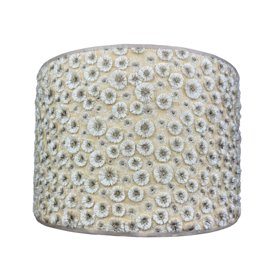 Lampenkap beige bloemen Karin Sajo