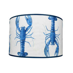 Lampenkap met blauwe kreeften