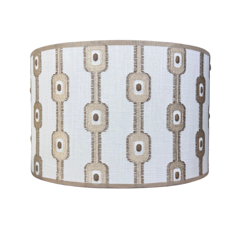 Lampenkap Nicole beige wit