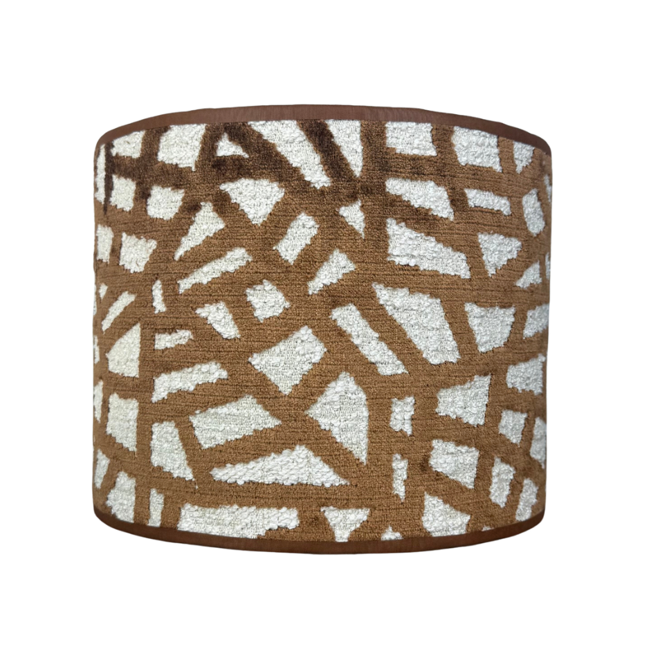 Bruin witte grafische lampenkap abstract