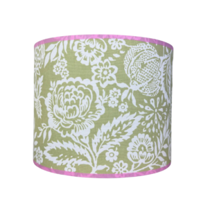 Lampenkap groen wit bloemen