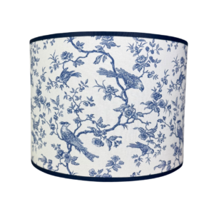Lampenkap blauw wit vogeltjes