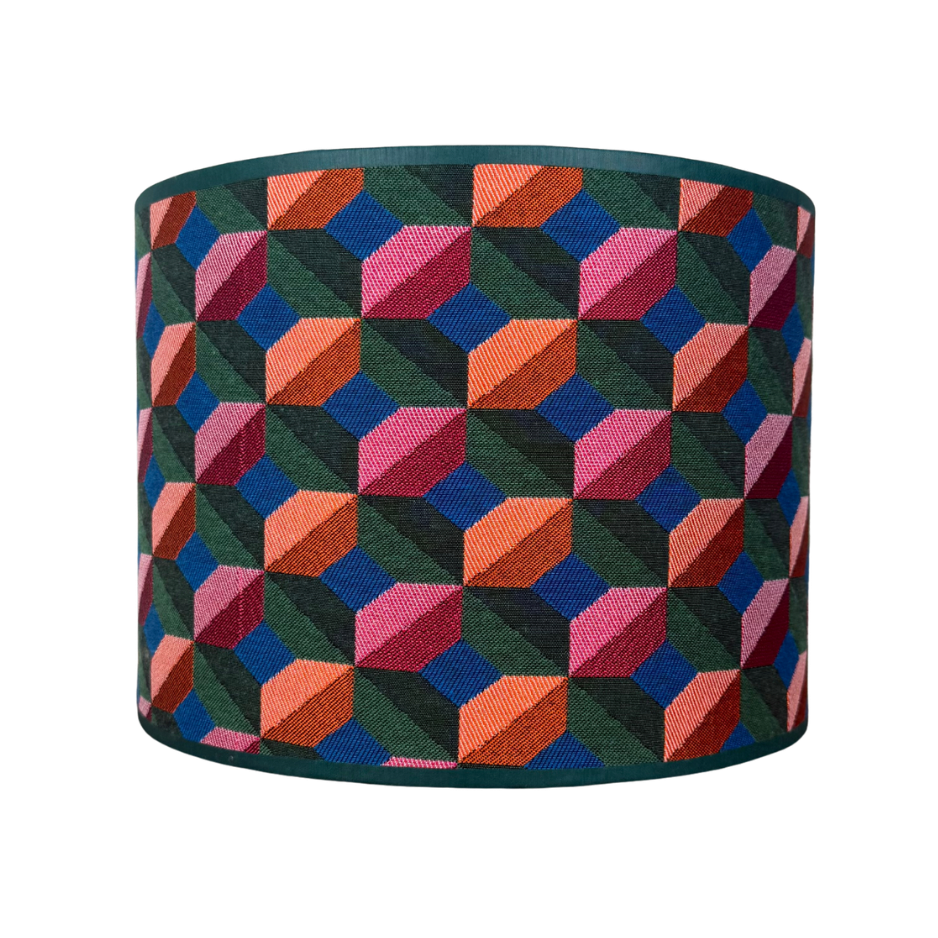 Lampenkap groen blauw oranje roze