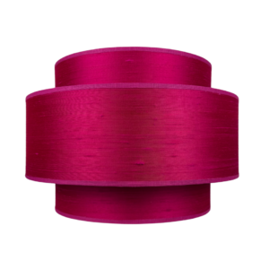Trio lampenkap ‘Fuchsia’ ruw zijde