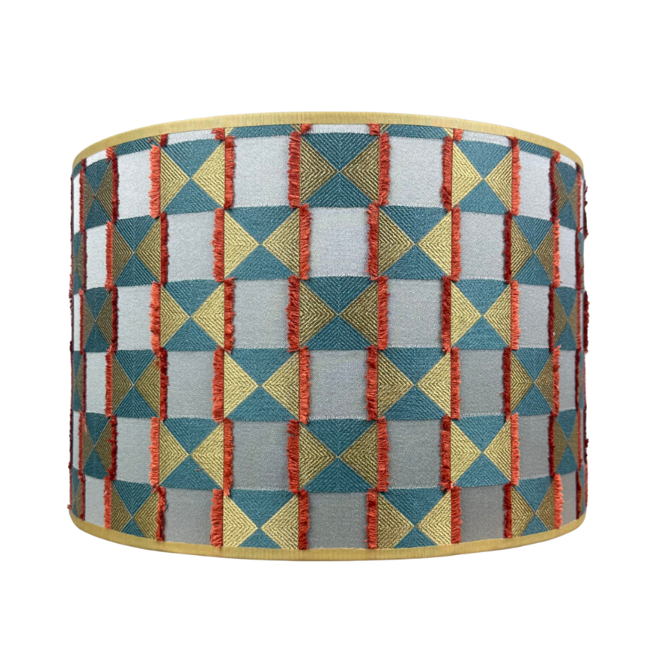 Lampenkap ‘Charleston’ Teal/Orange James Hare
