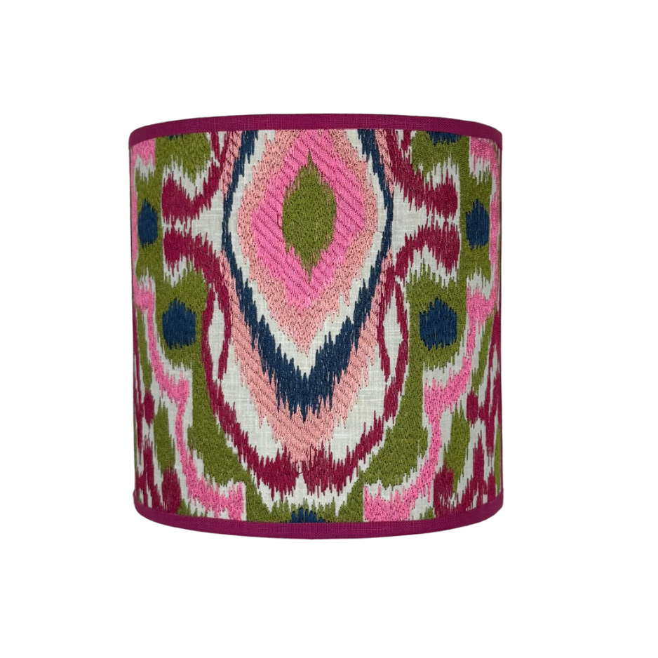 Wandlamp ‘Ixora’ roze olijfgroen donkerblauw Harlequin